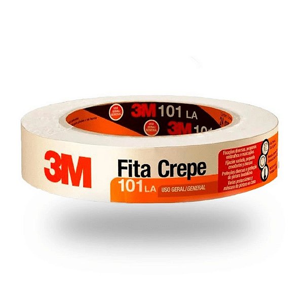Fita Crepe Simples Creme 24mm x 50 m Rolo 101la - 3M Cod. 209968
