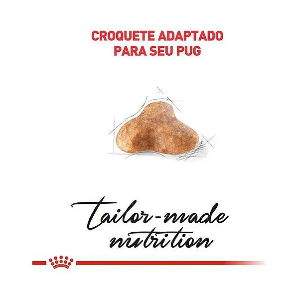Ração Pug Adulto Cães, 2,5 KG. ROYAL CANIN. Cod. 10502019