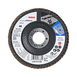 Disco Flap Std para metal BOSCH 115mm Gr40. Cod. 2608619288