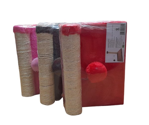Arranhador Sisal poste c/ bola. Menplast. Cod 954