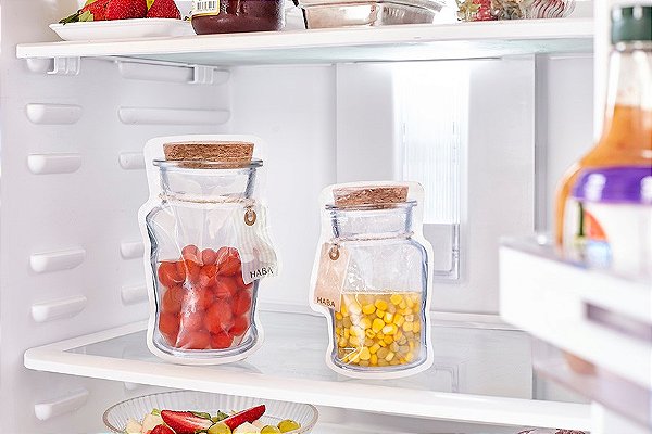 Jogo 2 sacos reutilizável ziplock pote.HAUSKARFT. Cod. SACR-005