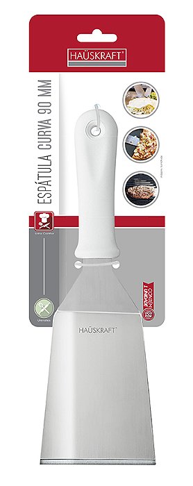 Espátula curva inox 90mm CB BR. HAUSKRAFT. Cod. EPTL-003