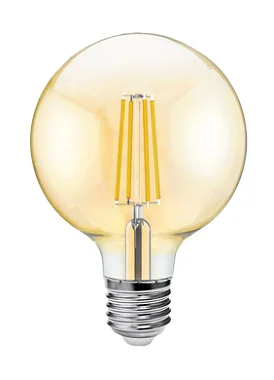 Lâmpada Filamento Led Globo G95 4W Âmbar 2200K Bivolt, GALAXY LED. Cod 5038