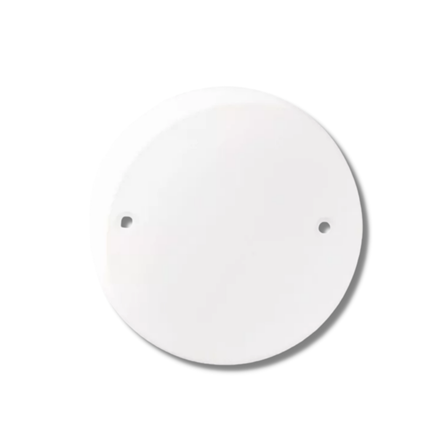 Placa Redonda 4'' Branca. linha Sleek. MARGIRIUS. Cod. 16028