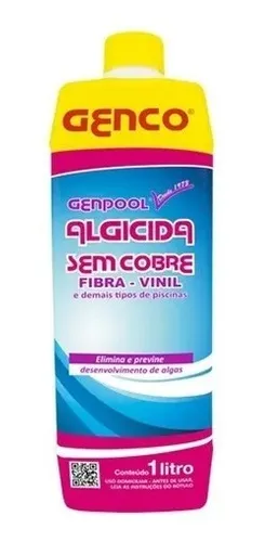 Algicida de Choque GENPOOL s/cobre 1L , GENCO. Cod. 3125