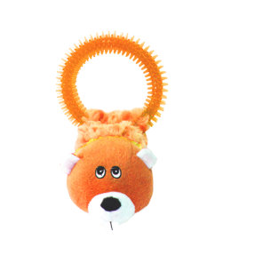 Brinquedo de Pelúcia Sonoro c/ Mordedor Esquilo Laranja. SAVANA. Cod DOG172LA