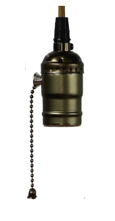 Pendente Retro com Interruptor de Alumínio E27 1 metro