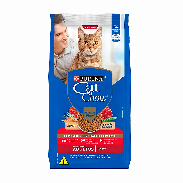 Ração para gatos adultos carne 10,1 Kg. CAT CHOW . Cod. 900007330