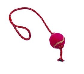 Brinquedo corda para cães com puxador e bola. SAVANA. Cod.238