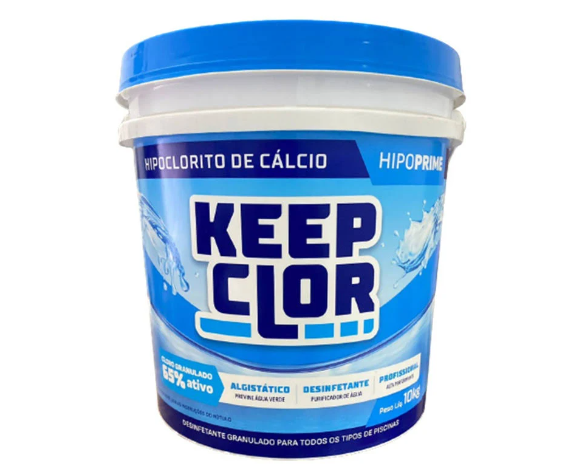 Cloro Hipoprime hipoclorito de cálcio 65% 10 kg. KEEPCLOR.Cod. 100