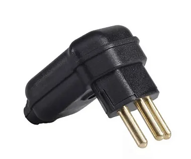 Plugue desmontável 2P+T 90° com prensa cabos MARGIRIUS.