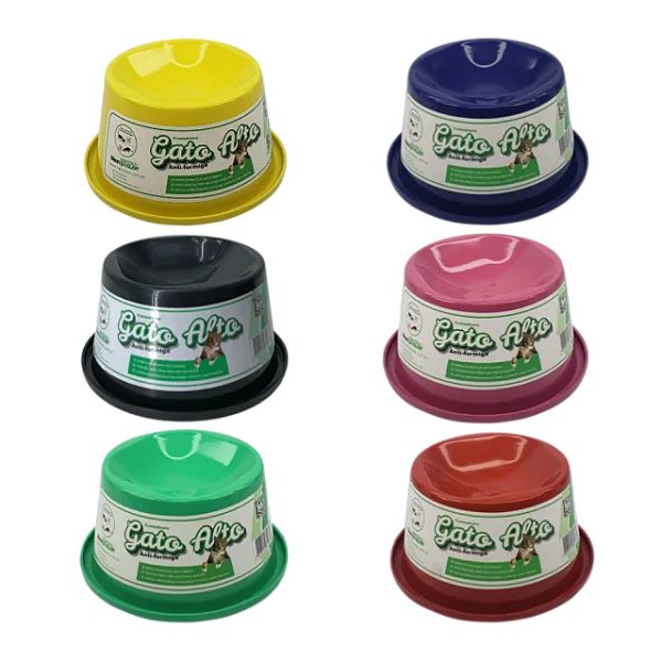 Comedouro Bebedouro alto para gato 140ml. MenPlast . Cod. 937c000