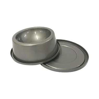 Comedouro bebedouro cães, leve/vazio, aluminizado. MENPLAST.