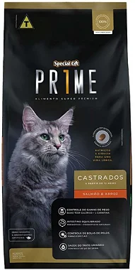 Ração Special Cat Prime Castrados Salmão e Arroz. SPECIAL DOG.