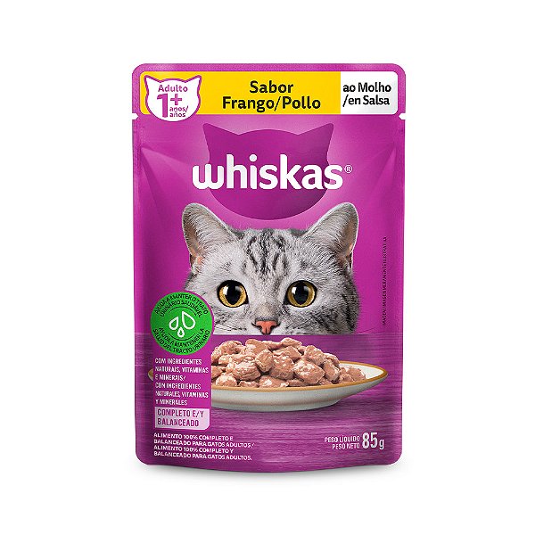 Sache gato Adulto Frango 85G.WHISKAS. Cod. 98540