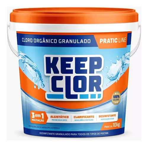 Cloro Orgânico Pratic Line 3 em 1. KEEPCLOR. 10 kg. Cod. 98