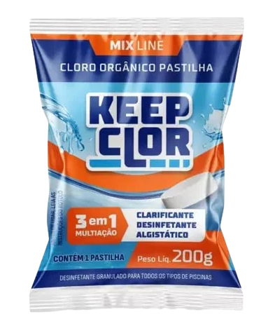 TRICLORO Pastilha Tablete maxiline múltipla ação 3 em 1. KEEPCLOR. 200g. Cod 455170
