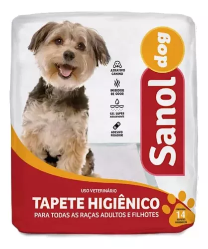 Tapete higiênico 60x57 cm 14 un. SANOL. 6409