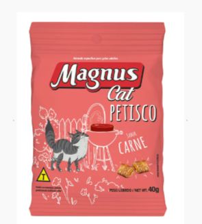 Petisco sabor carne para gatos adultos 40g. MAGNUS. Cod. 10230990300037