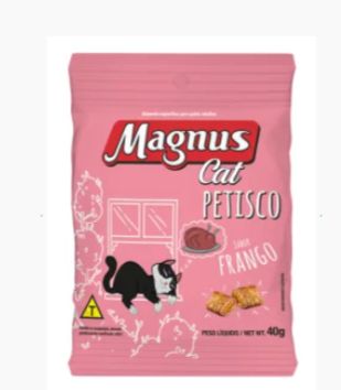 Petisco sabor frango para gatos adultos 40g. MAGNUS. Cod. 10230990300038