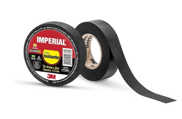 Fita Isolante Imperial Preta Até 750 V 18 mm x 10 m - 3M Cod. 197468