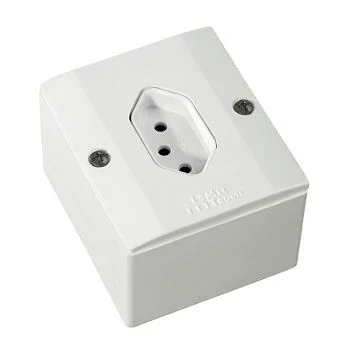 Tomada Sobrepor 10A 3P. MECTRONIC. Cod. 39107