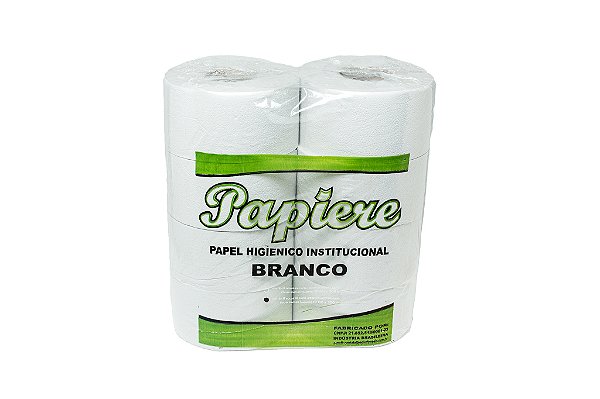 Papel higiênico rolão  branco C/8X300M. PAPIERE. Cod.3022