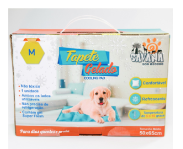 Tapete gelado para pet médio 64x50cm. SAVANA. Cod.241