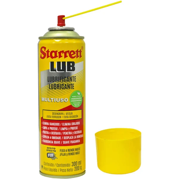 Desengripante Lubrificante Multiuso - S-LUB300. STARRETT. Cod. 751300