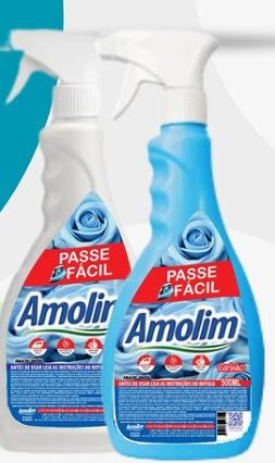 Facilitador p/passar roupas intensa 500ml. AMOLIM. Cod.1038
