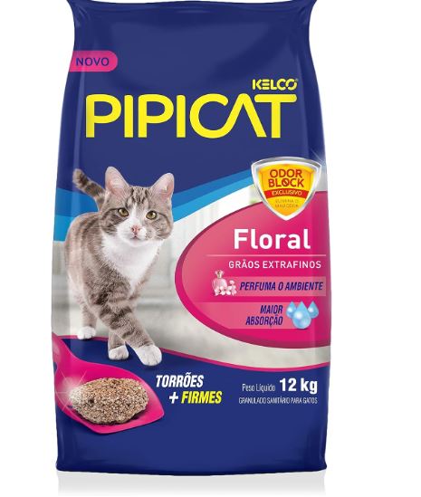 Granulado sanitário floral 12kg. PIPICAT. Cod.4200076