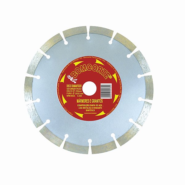 Disco segmentado  9º 25/22,2mm. BOMCORTE. Cod.696900