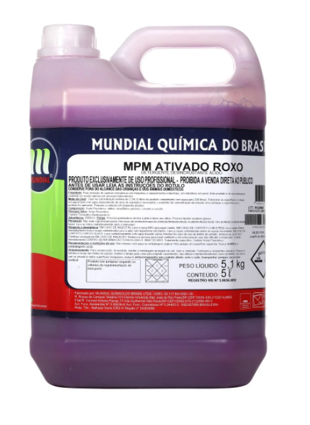 Limpa pedras MPM ativado roxo 5l. MUNDIAL . Cod. 010025005c