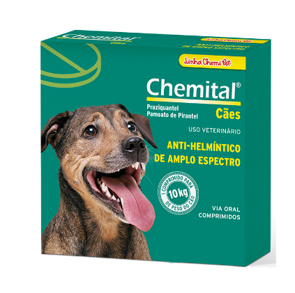 Vermífugo para cães composto 660mg unitário. CHEMITAL . Cod 71200