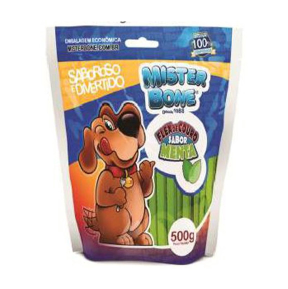 Osso Petisco Flexível Palito menta 500g. MISTER BONE. Cod 82741