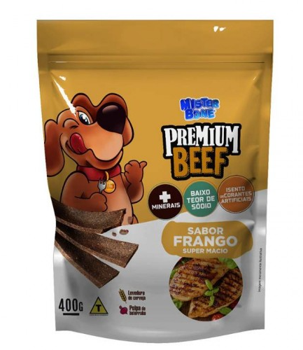 Bifinho Para Cães Sabor frango. MISTER BONE 400g.  Cod 95481