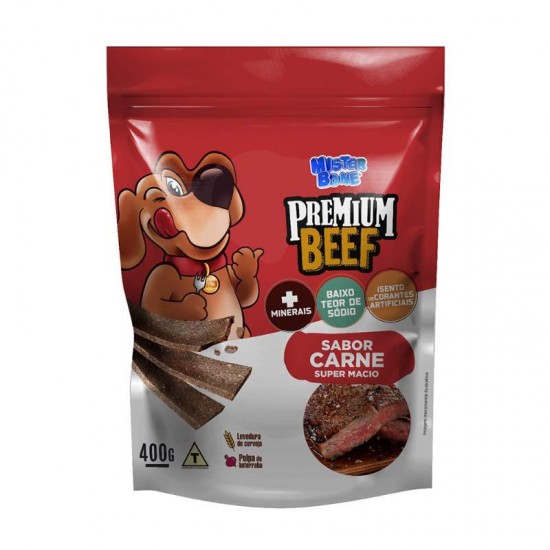 Bifinho Para Cães Sabor Carne. MISTER BONE 400g.  Cod 95480