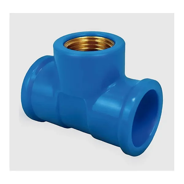 Te latão 25mm x 1/2 azul. KRONA. Cod. DBPC39R7P