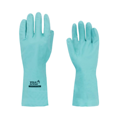 Luva nitrilica slim com forro verde volK CA 40570 T8.EG. VOLK. Cod.5832