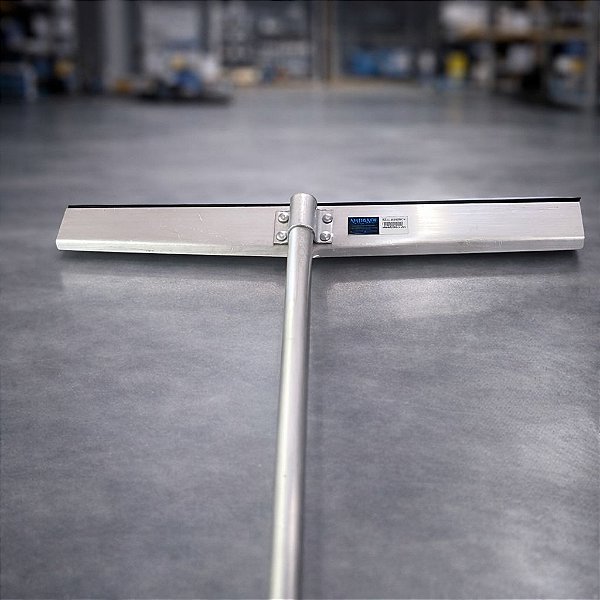 Rodo alumínio 40cm, borracha, cabo 1,5m, POL FIXO. Cod 19