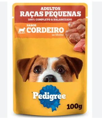 Sache Adulto cães raças pequenas cordeiro ao molho 100G.PEDIGREE. Cod. 92417