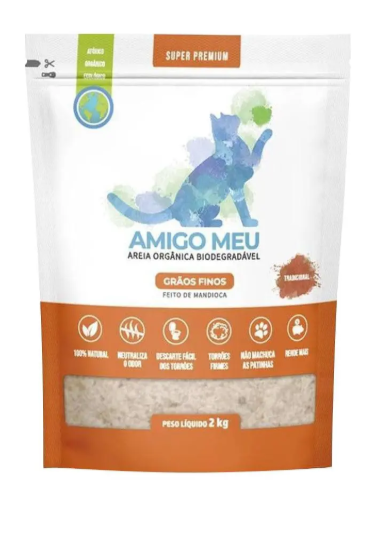Areia Higiênica 2 kg. AMIGO MEU . Cod. 111