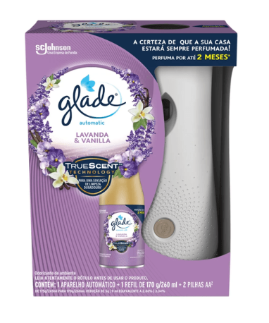 Odorizador de Ar lavanda e vanilla Aparelho + Refil 260ml, GLADE. Cod 11231988