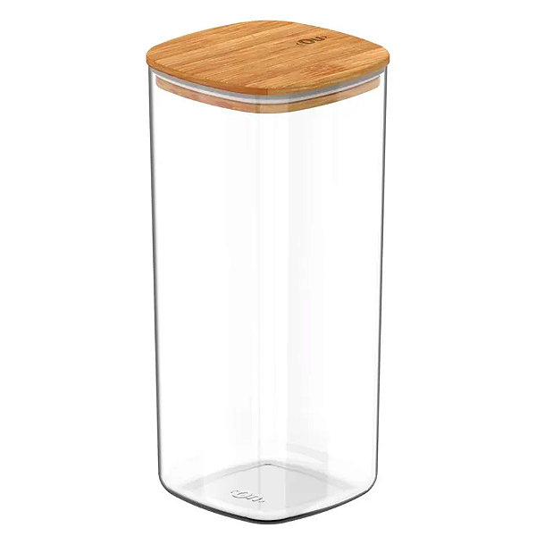 Pote Hermético com Tampa de Bambu Keep 1,5l Natural - Ou