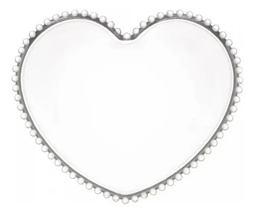PRATO CRISTAL DE CHUMBO CORACAO PEARL 25x22x2cm