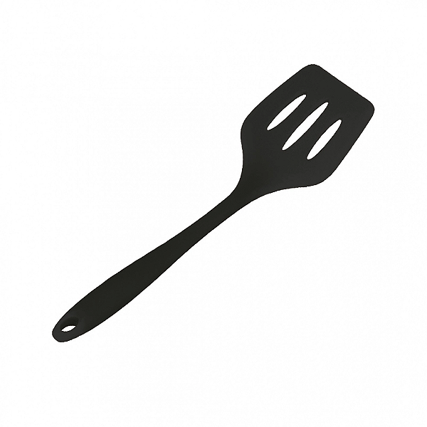 ESPATULA DE SILICONE VAZADA PRETA