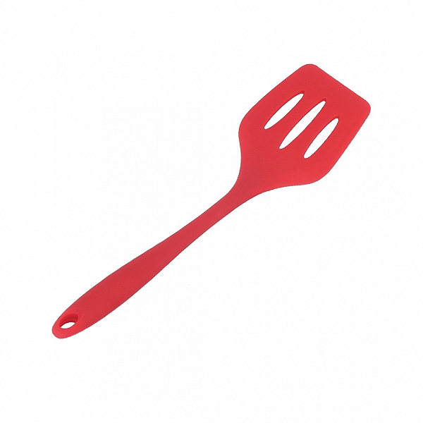 ESPATULA DE SILICONE VAZADA VERMELHA