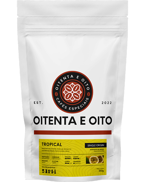 Café Especial Oitenta e Oito Tropical 250g