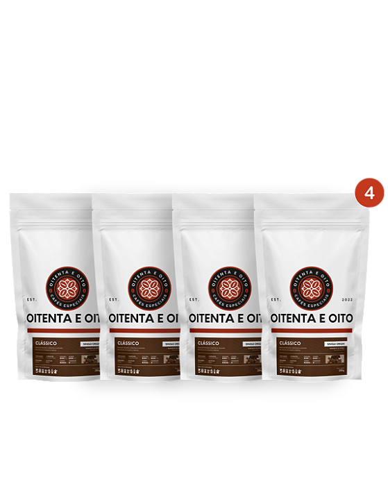 Kit 4 Cafés Especial Oitenta e Oito Clássico 250g
