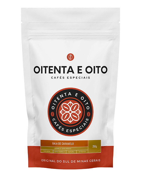 Café Especial Oitenta e Oito Bala de Caramelo 250g - Em grãos ou moído